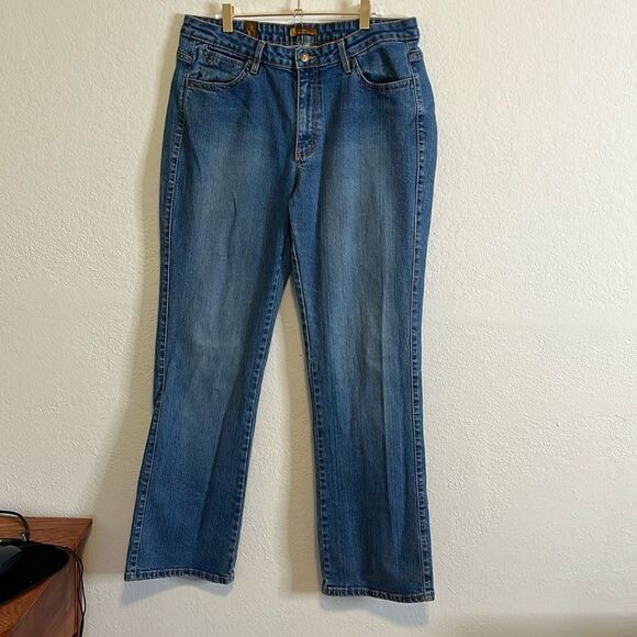 Aura By Wrangler Regular Rise Jeans Size 16R/TAL GUC Blue - Picture 1 of 7
